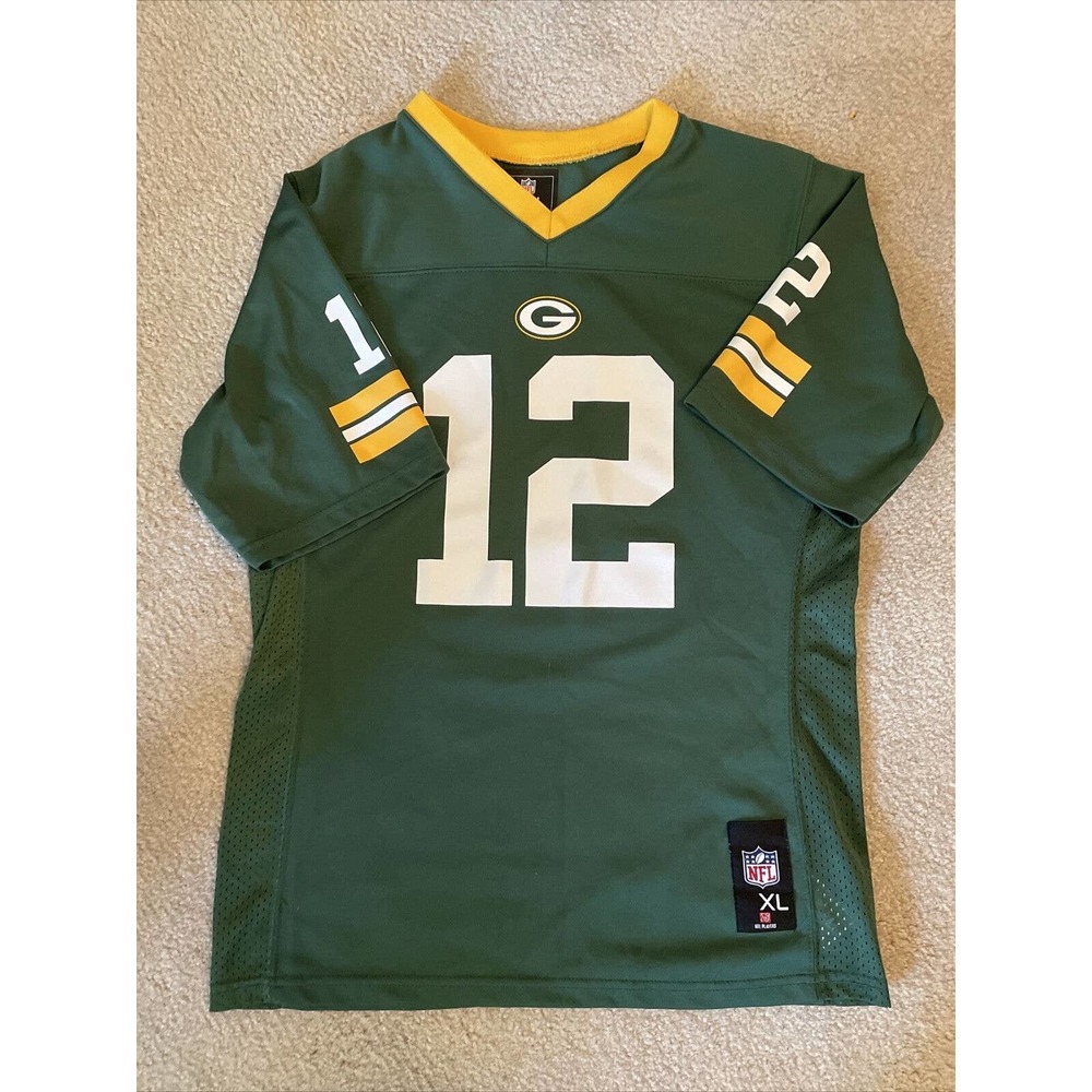 Green Bay Packers Aaron Rodgers Green Youth Jersey Girls XL 16 Great Condition
